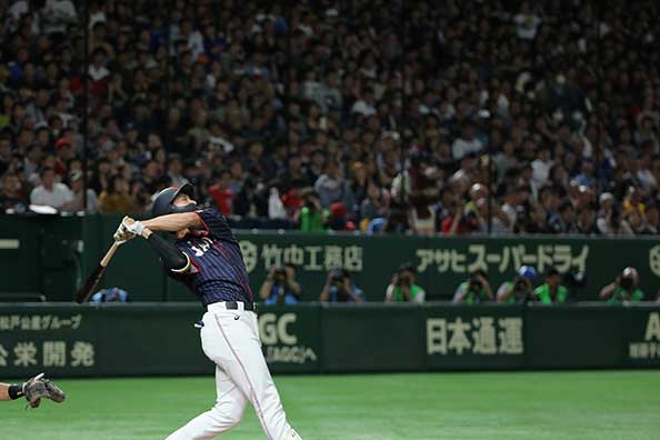 柳田悠岐は スケールが違う 日米野球で侍ジャパンの選手の明暗を分けた国際試合の 対応力 日本通運 侍ジャパン 応援特設サイト