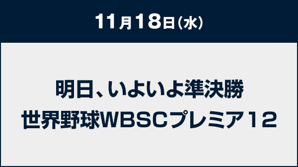 11月18日（水）